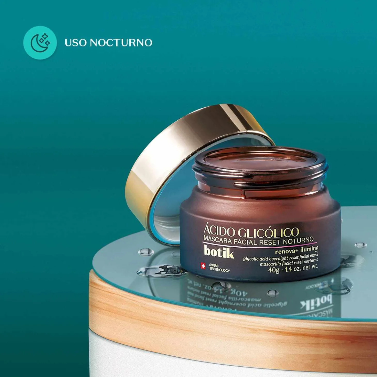 Botik Mascarilla Facial Reset Nocturna Ácido/Glicol 40G