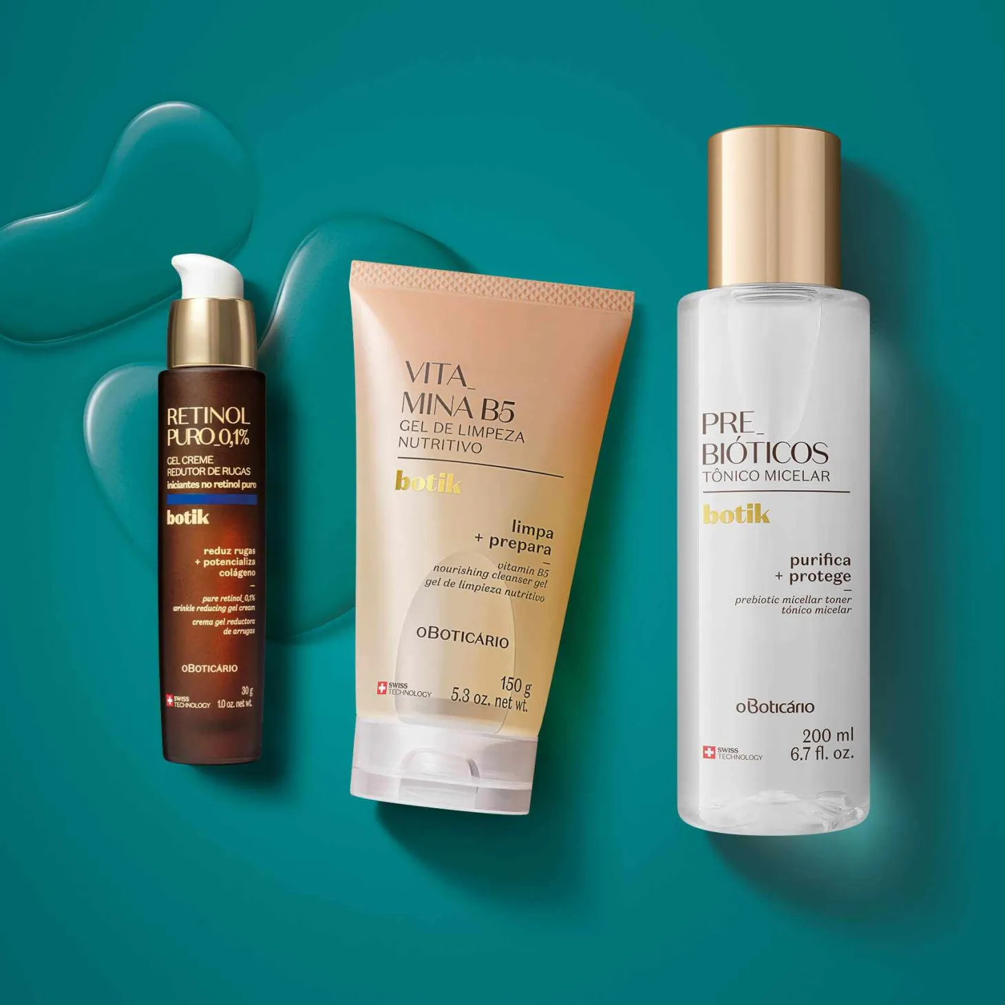 Combo Botik Cuidados Noturnos: Gel de Limpeza 150g + Tonico Facial 200