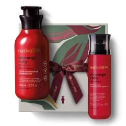 Combo Npsa Locion Hidratante 400Ml + Body Splah 200Ml Morango E Ruby