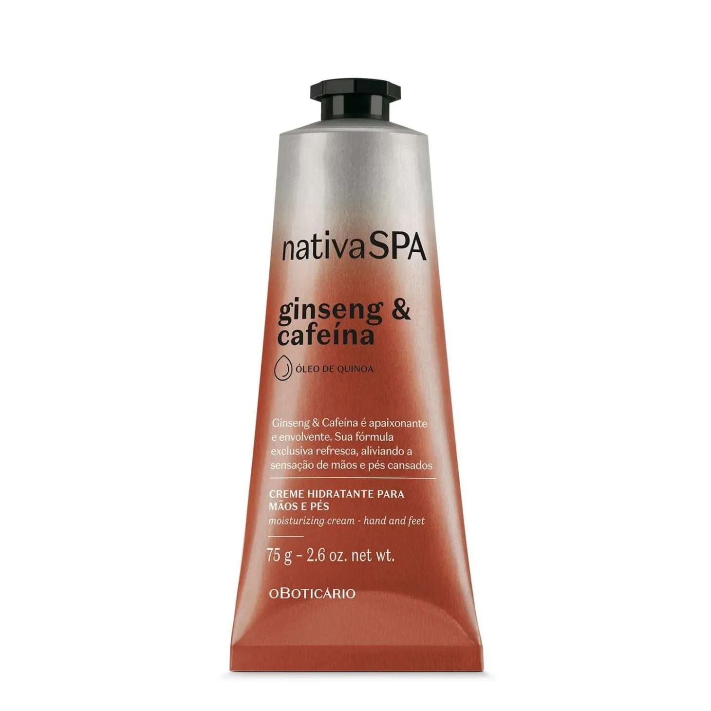 Crema Hidratante de Manos y Pies Ginseng y Cafeína 75G Nativa SPA