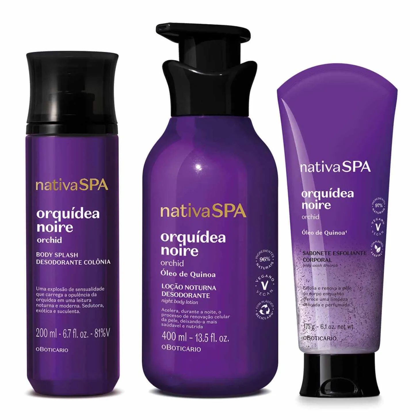 Kit cuidado corporal orquidea noire