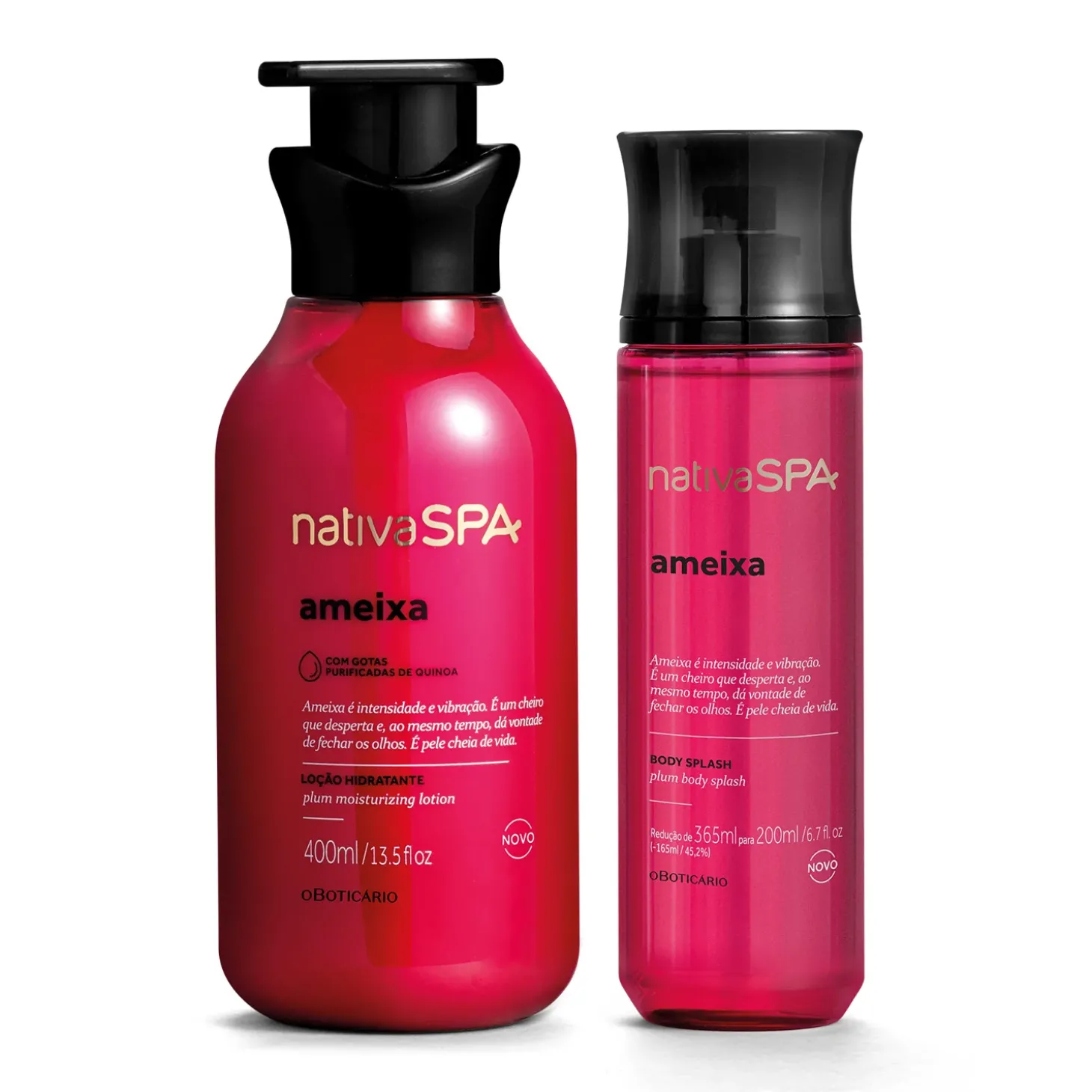 Kit de cuidado corporal de ciruela de Nativa Spa: Loción hidratante corporal + Body splash