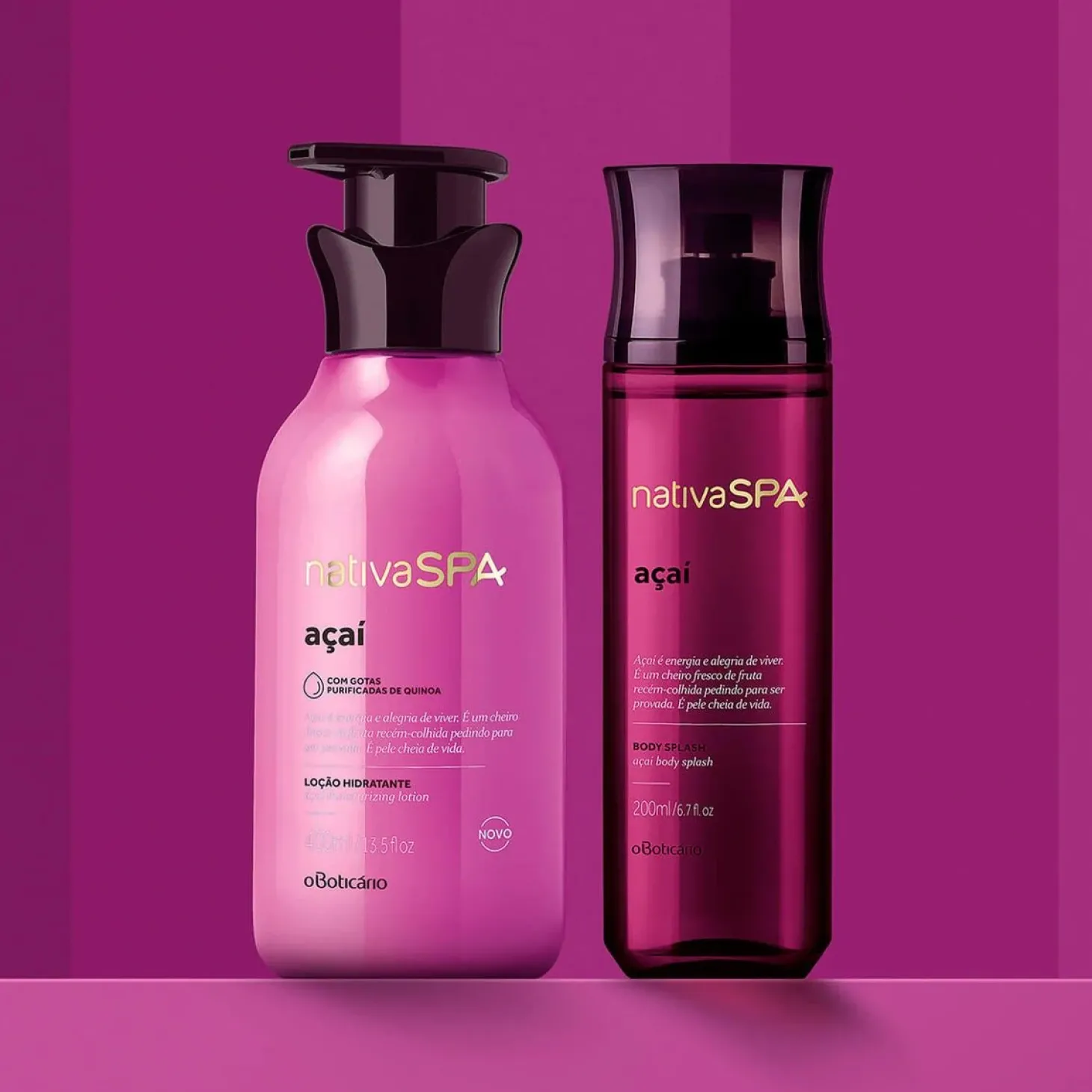 Kit de cuidado corporal loción hidratante corporal + body splash Acai