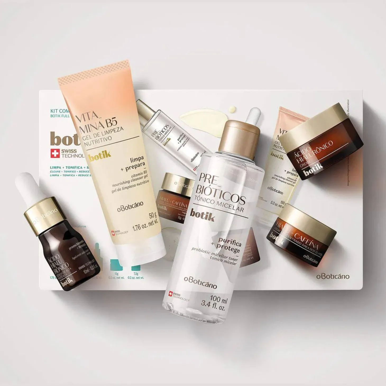 Kit de cuidado facial de alta potencia - Ácido Hialurónico, 10ml.