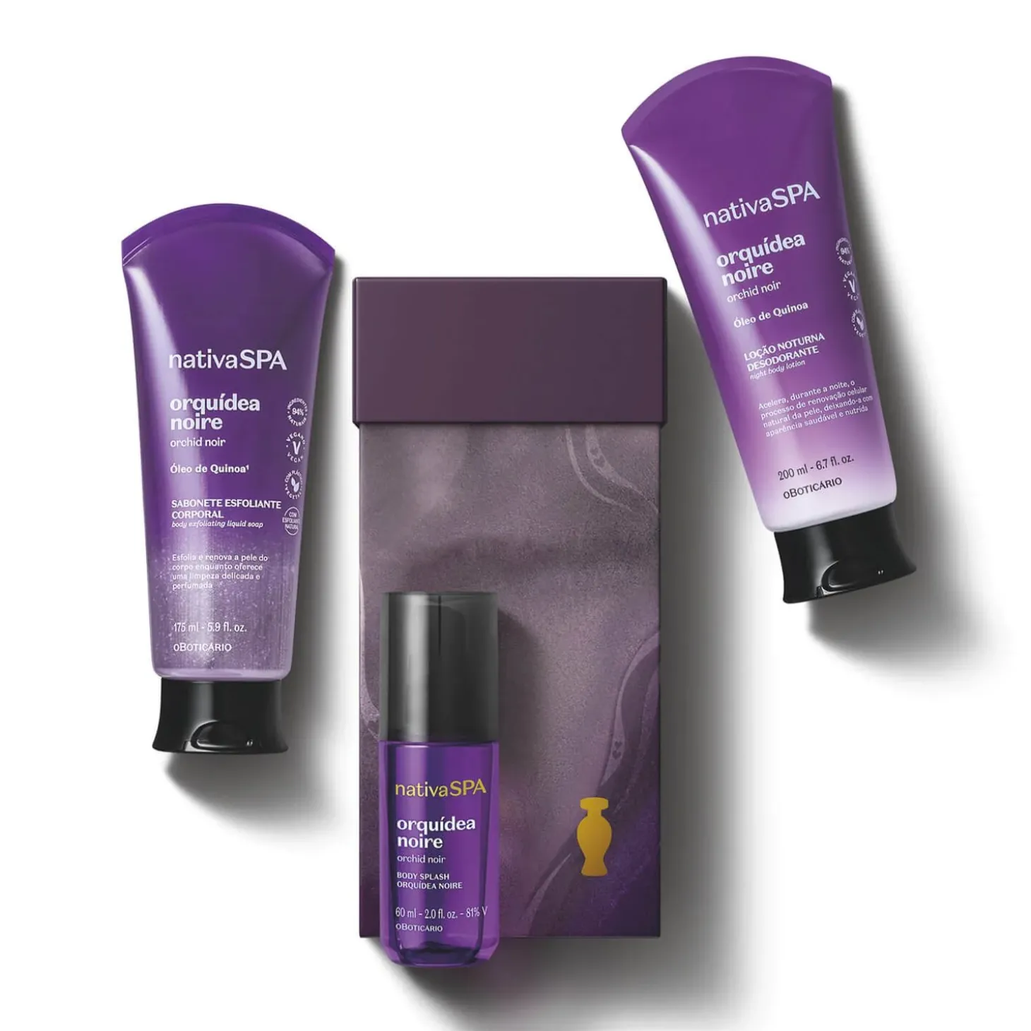 Kit de regalo amor y amistad Nativa Spa Orquídea negra