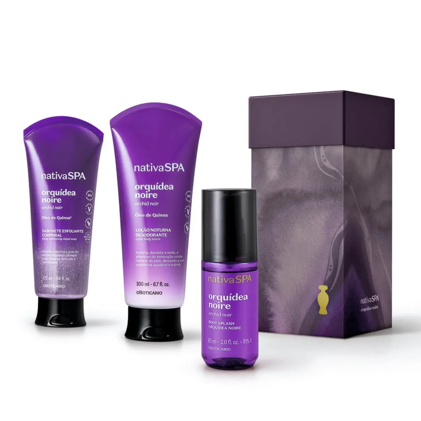 Kit de regalo amor y amistad Nativa Spa Orquídea negra