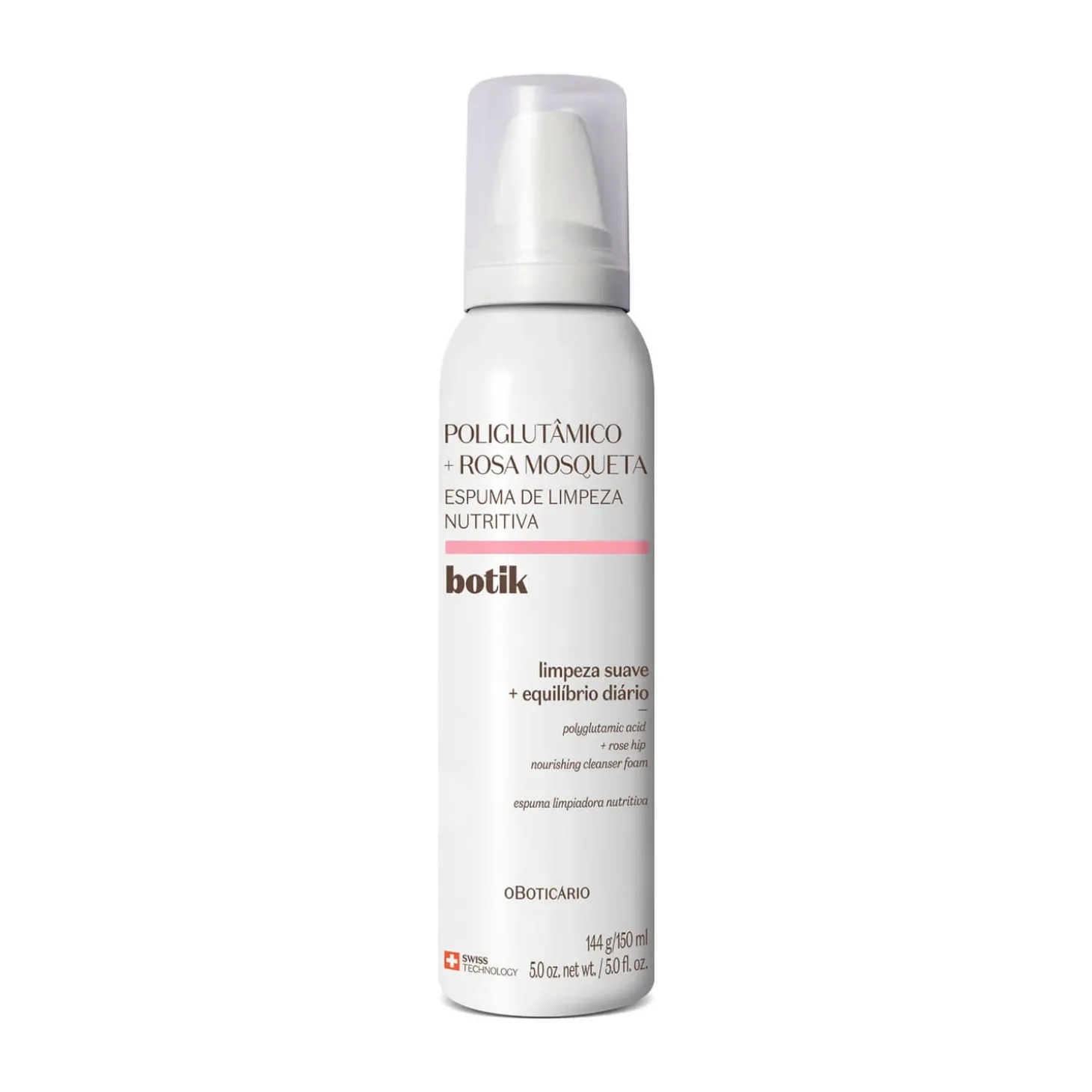 Limpiador facial en espuma nutritiva acido poliglutámico Botik 150 Gr