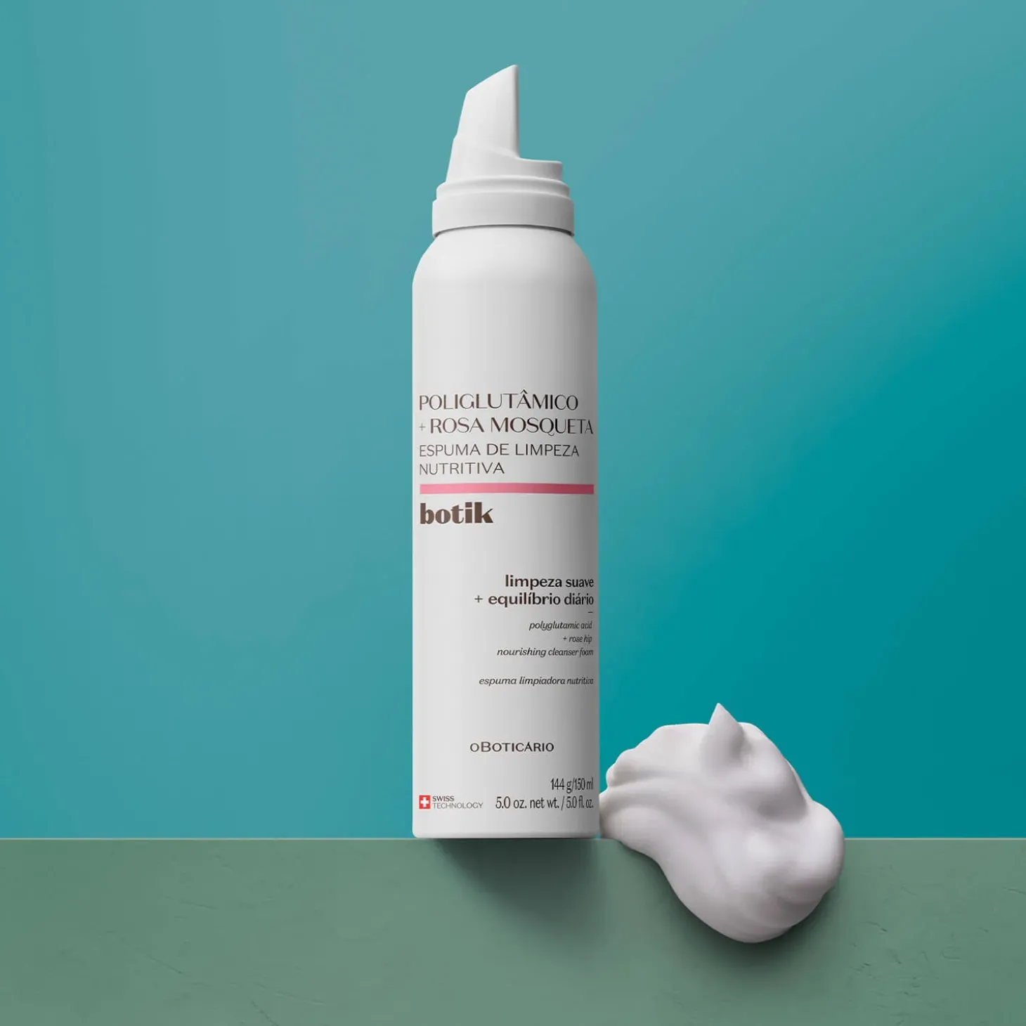 Limpiador facial en espuma nutritiva acido poliglutámico Botik 150 Gr