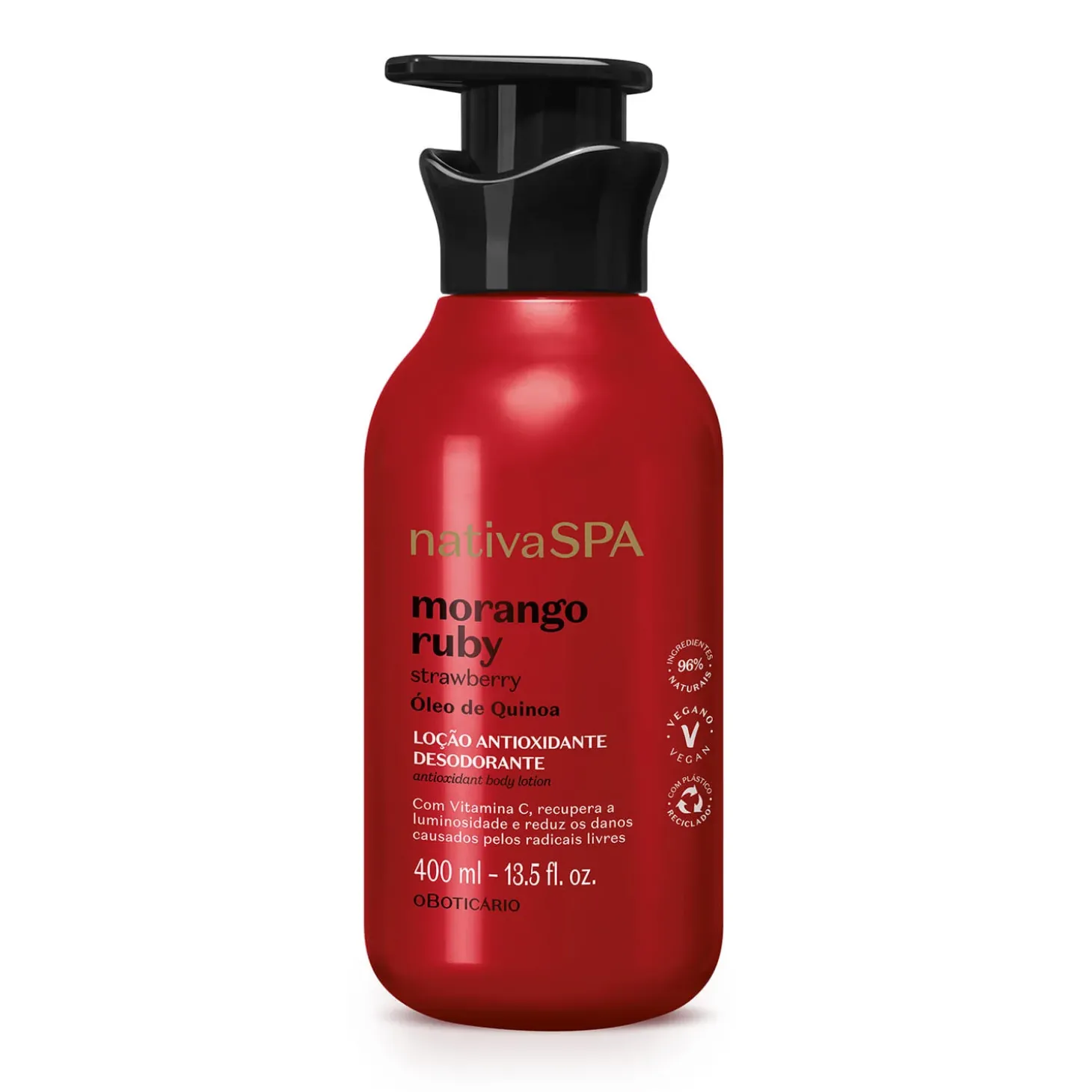 Locion Hidratante Corporal Morango Y Ruby 400Ml Nativa Spa