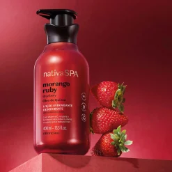 Locion Hidratante Corporal Morango Y Ruby 400Ml Nativa Spa