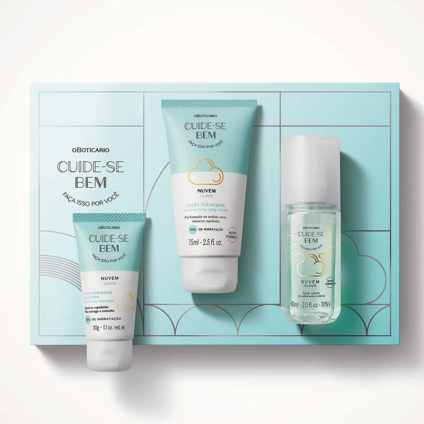 Mini Kit de regalo Cuide-se Bem Nube (3 Ítems)