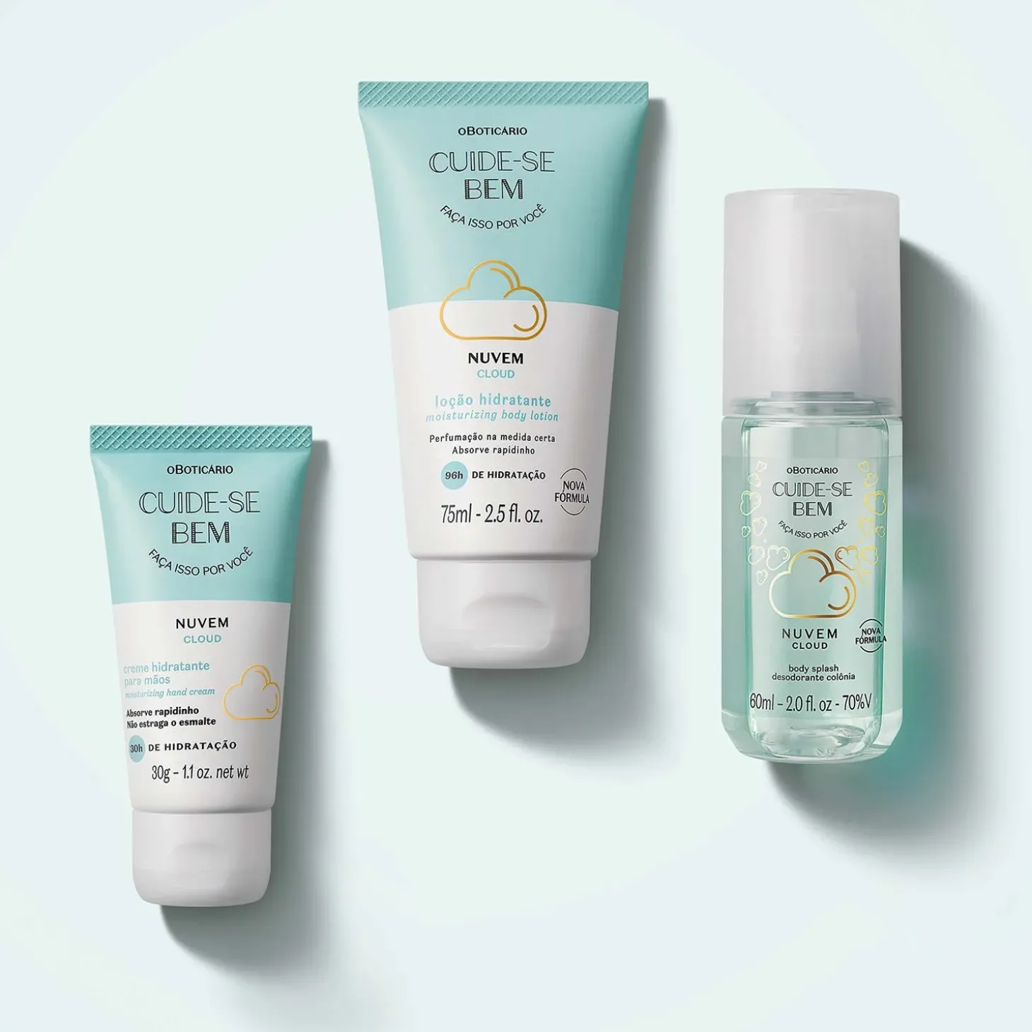 Mini Kit de regalo Cuide-se Bem Nube (3 Ítems)